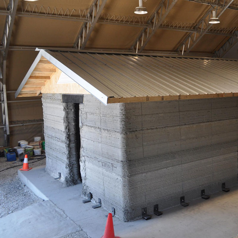 3D printed concrete building