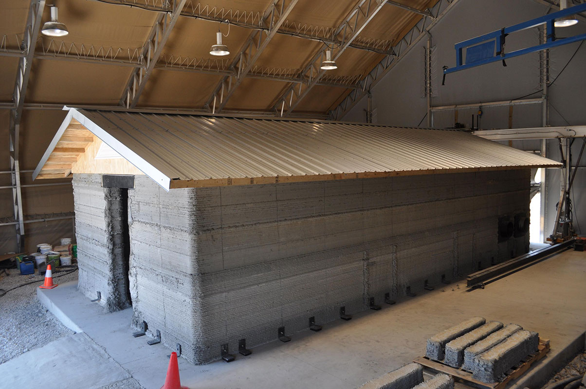 3D printed concrete building